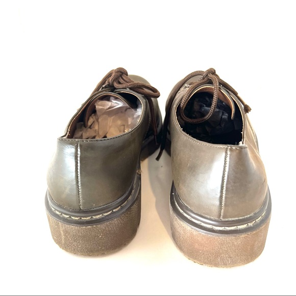 Lower East Side Shoes Brown Platform Lace Up Chunky Mens Women Unisex Size 10 - Picture 6 of 8